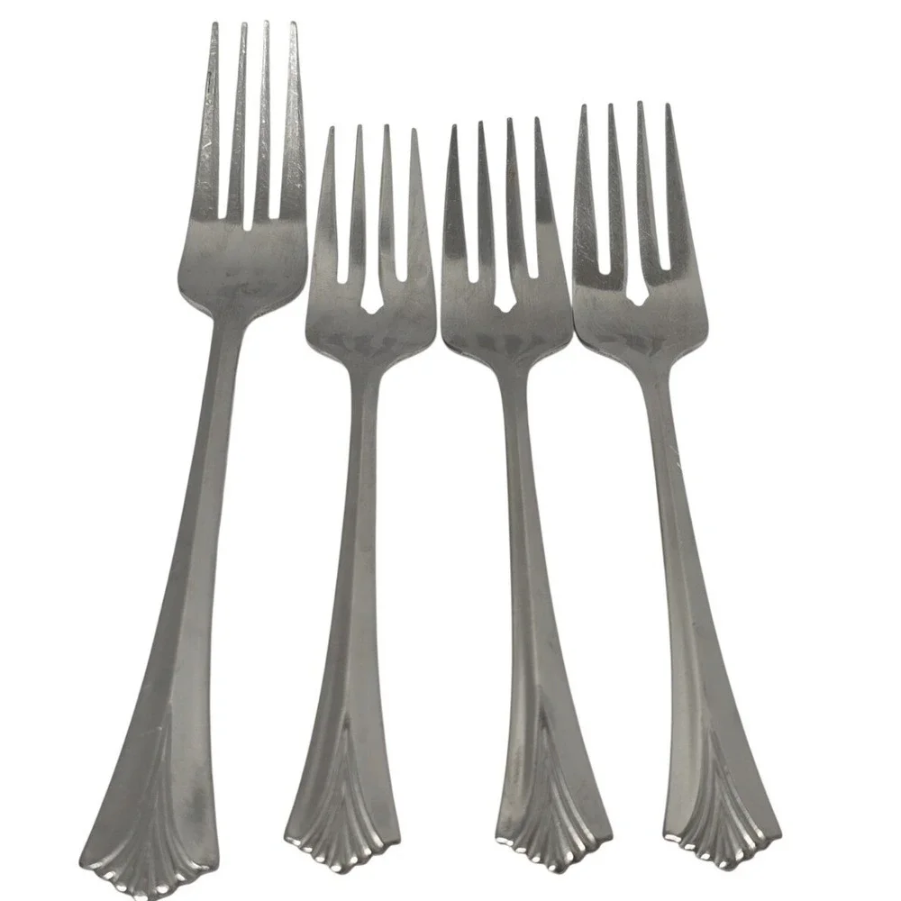 Vintage Stanley Rogers Triumph lot 4 forks, 1 Dinner & 3 Dessert Stainless Steel